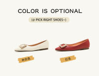 Zapatos planos de mujer estilo francés, 2025, nuevo estilo de hadas, perla, hebilla cuadrada, punta puntiaguda, boca poco profunda, no cansan los pies, zapatos individuales. - details 1