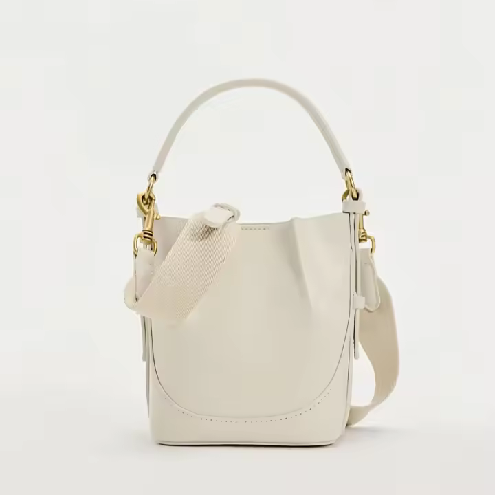 Bolso bandolera tipo cubo elegante para mujer con correa extraíble ajustable y cierre magnético a presión - Cuero sintético duradero - 1