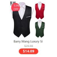 Chaleco de seda para hombre, Jacquard, verde, azul, rojo, dorado, rosa, corbata, pañuelo, conjunto de gemelos, chaqueta sin mangas de negocios para boda - details 17