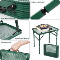 Mesa Plegable, fácil de Guardar, Mesa de Picnic compacta y portátil para Parrilla, Camping al Aire Libre, jardín, Patio, Comedor, Barbacoa, Fiesta, Mercado, 3 pies (Mediana, Plateada) - details 34