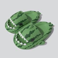 Zapatillas de sandía para hombre y mujer, chanclas planas informales con dibujos animados de tiburón Eva, Chanclas de playa, novedad de verano - details 4