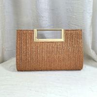 Elegante bolso de mano tejido beige y dorado para mujer: bolso de noche elegante con correa desmontable, perfecto para fiestas, eventos musicales y celebraciones del Ramadán - details 5