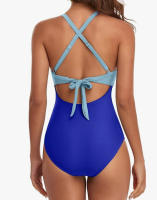Nueva bolsa suave de una pieza traje de baño bikini cruzado con tirantes en la espalda traje de baño ajustado - details 21