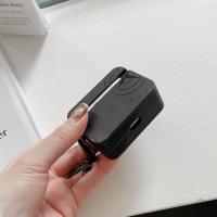 Funda de auriculares con patrón cruzado para Airpods Pro 2 Airpods 3 2 1, funda de auriculares de silicona suave negra - details 4