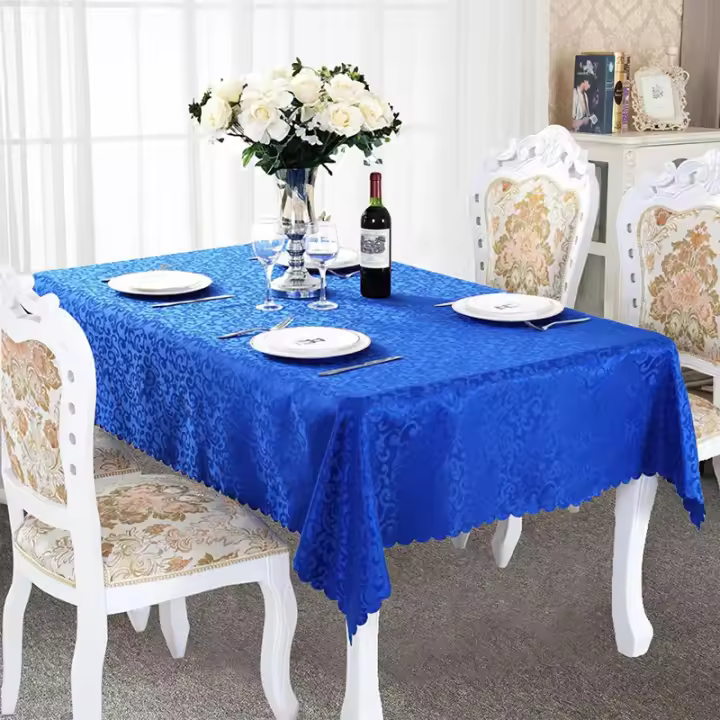 Cubierta protectora para mesa de comedor, mantel Jacquard rectangular ecológico, tela para boda, restaurante, reciclado, moderno - 1