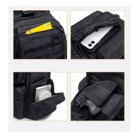 Bolso cruzado diario de hombro táctico multifuncional de nailon negro para hombre de gran capacidad para deportes al aire libre - details 6