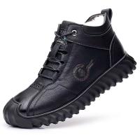 Zapatos de algodón para hombre de invierno con botas de nieve de algodón de caña alta cálidas de terciopelo - details 2