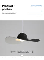 TOMAX Lámpara de araña de fieltro con sombrero de paja italiano de diseñador nórdico: lámpara colgante moderna para restaurante, dormitorio minimalista y accesorio de ventana boutique con (garantía de 1 año) - details 12
