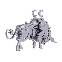 Microworld-rompecabezas 3D de Metal del zodiaco chino, modelo de vaca, bricolaje, acero inoxidable, Warcraft, manualidades, juguetes, regalos para chico y adulto - details 4