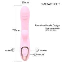 Juguete de sexo del vibrador del conejo de succión del clítoris de 12 velocidades poderoso para las mujeres lamendo el estimulador del clítoris del punto G R del motor doble USB de carga - details 12