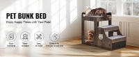 SucceBuy Litera Gris para Mascotas con Escaleras Extraíbles, Percha con Ventana de Varios Niveles para Perros y Gatos, con Almacenamiento y Uso en Interiores, Cómoda Plataforma para Asiento para Mascotas Pequeñas - details 0