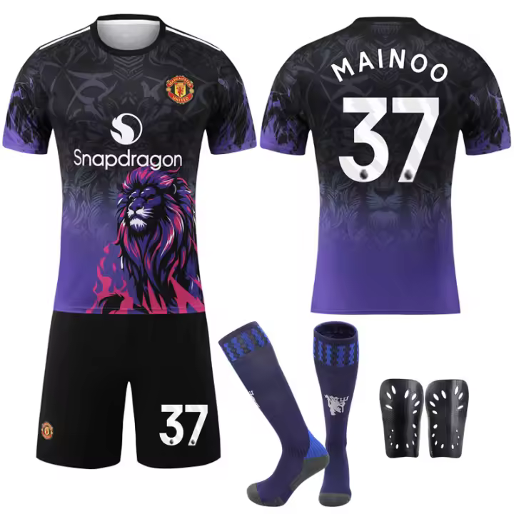 Conjunto de Uniforme de Fútbol Bajo Bayern 2, Manga Corta, Ventiladora Trasera, Talla Grande - 1