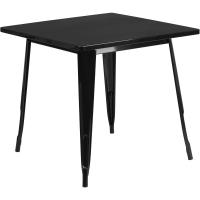 Mesa Cuadrada de Metal Blanco de Grado Comercial de 80 cm para Interiores y Exteriores - details 8