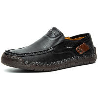 Zapatos De Cuero Hechos a Mano Para Hombre Mocasines Casuales Cómodos Zapatos Planos Para Exterior Caminar Talla Verdadera Para Adultos - details 30