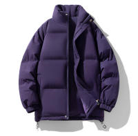 Chaqueta de pan con cuello alto para hombre, camiseta de algodón gruesa y cálida, informal, multicolor, mismo estilo, invierno - details 20