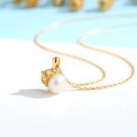 Collar de Calabaza de Oro 18K con Perla de Agua Dulce Natural Joyería Fina para Mujeres con Certificado - details 0