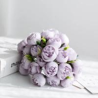 Flores Artificiales de Peonía 27 Cabezas para Decoración de Búzco de Boda y Fiesta - details 5
