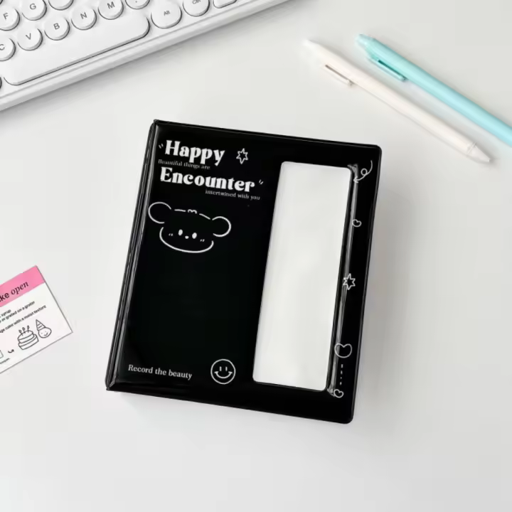 Álbum de fotos de dibujos animados, 4 álbumes continuos, 64 bolsillos con página interior, soporte para álbum de fotos, bolsillos transparentes de PVC, libro pequeño para coleccionar tarjetas - 1