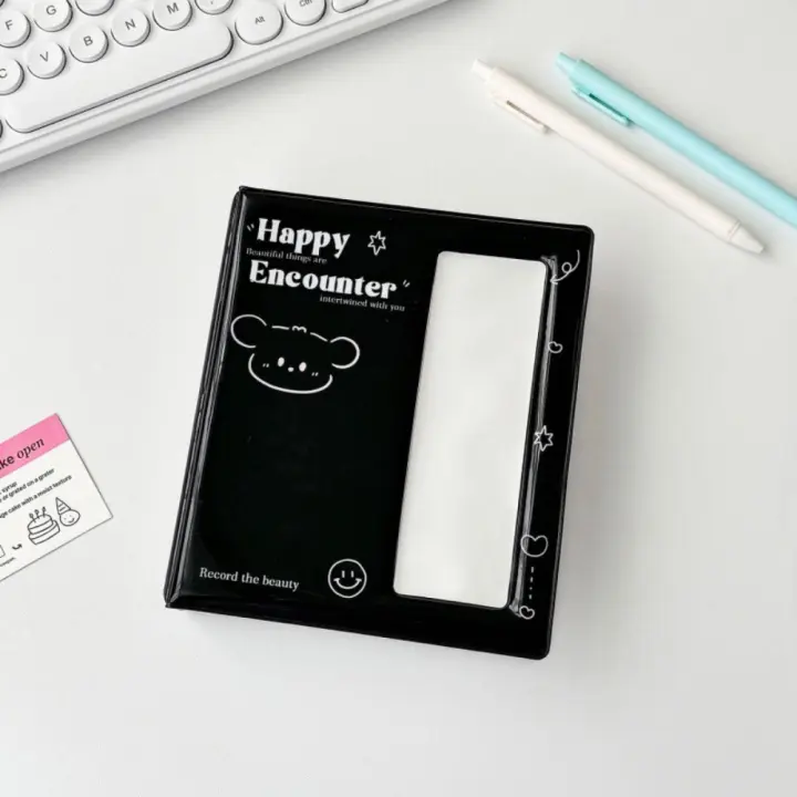 Álbum de fotos de dibujos animados, 4 álbumes continuos, 64 bolsillos con página interior, soporte para álbum de fotos, bolsillos transparentes de PVC, libro pequeño para coleccionar tarjetas - 1
