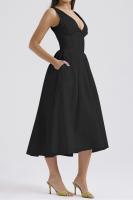 2025 nuevos modelos de primavera y verano, vestido de tirantes ajustado, vestido de temperamento con cuello en V estampado informal europeo y americano - details 18
