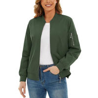 MAGCOMSEN-chaquetas Bomber para mujer, chaqueta informal con cremallera, abrigo cortavientos impermeable, prendas de vestir con 3 bolsillos, otoño - details 22