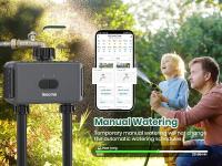 Inoma-puerta de enlace con temporizador de agua automático, sistema de riego de jardín con doble manguera, programador de aspersores remoto, compatible con Alexa - details 3