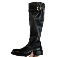 Botas largas gruesas, sin rodilla, para mujer, nuevas, delgadas, marrones, botas altas de caballero - details 0