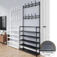 Zapatero integrado, perchero para sombreros, colgador para dormitorio, armario para zapatos, estante de almacenamiento para bolsas, 60CM - details 3
