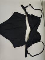 Bikini con abertura para mujer, traje de baño de color puro, cintura alta, Espalda descubierta, Halter, ropa de playa para vacaciones - details 11