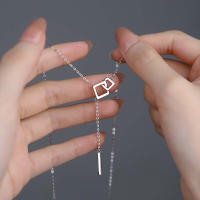 Collar de Tassel de Plata Fina S999 Diseño Original sin Alergias para Mujeres - details 3