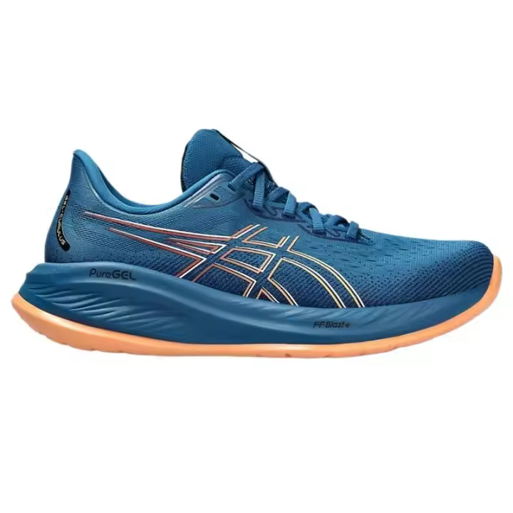 Zapatillas para correr Leten GEL-CUMULUS 26 para hombre en azul marino intenso/naranja desteñido - 1