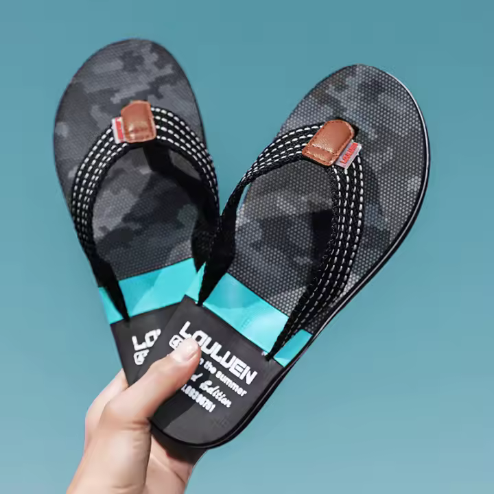 Nuevas chanclas para hombre antideslizantes, resistentes al desgaste exterior, tipo pinchazo, zapatillas de hombre, zapatos de playa para exteriores. - 1