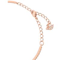 Swaroski-pulsera ovalada chapada en oro rosa, brazalete de plata con piedra CZ redonda transparente, regalo de joyería ajustable para mujer de 15-19cm ﻿ - details 1