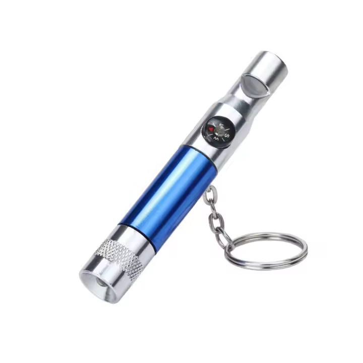 Kit de linterna 3 en 1 con silbato, llavero ligero para exteriores, herramienta de senderismo, brújula de supervivencia - 1