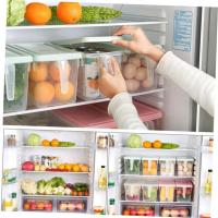Caja de almacenamiento para refrigerador, organizador apilable para alimentos, armario para nevera - details 2