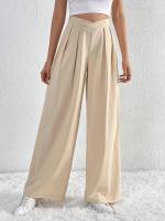 Pantalones de Oficina para Mujer de Cintura Alta y Pierna Ancha Cómoda y Elegante Estilo Clásico de Algodón Ajuste Suelto, No Ajusta, Moda de los 90s - details 2