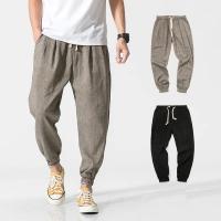2024 Pantalones de talla grande estilo chino pantalones de lino para hombres pantalones de lino de algodón para hombres Leggings - details 1