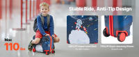 Maleta de Viaje para Niños SucceBuy, Capacidad de 26 L, Equipaje de Mano con Ruedas de 45,72 cm, Correa de Hombro Ajustable, Maleta de Viaje Ligera para Niños Mayores de 3 Años, Azul y Blanco - details 1