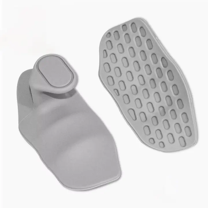 Empuñaduras ergonómicas para levantamiento de pesas, guantes elásticos en forma de panal para entrenamiento y gimnasio, empuñaduras de palma de silicona antideslizantes gruesas, 1 par - 1