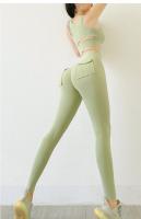 Mallas deportivas elásticas de cintura alta para mujer, pantalones ajustados de Color sólido para entrenamiento, venta al por mayor, para correr, gimnasio, Fitness, Yoga - details 17