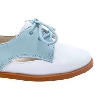 La suela de goma cómoda más vendida ata para arriba los zapatos de cuero casuales de los niños - details 5