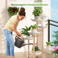 Estante de Almacenamiento para Plantas Metal Negro, Herramientas de Jardín y Guantes, 141 cm, Para Interior y Exterior, Escaleras para Plantas, para Balcón - details 58