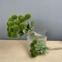 Bola Artificial de crisantemo de 6 cabezas, ramo de bolas de pelo artificiales de tacto Real de plástico, flores falsas realistas, decoración del banquete de boda - details 3