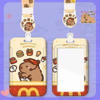 Nuevo Tarjetero de dibujos animados, tarjetero de plástico con cordón para tarjetas de visita de capibara, bonito - details 6