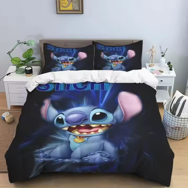 Juego de Ropa de Cama de Microfibra Funda de Edredón de Punto de Aguja, Funda de Edredón, Funda de Almohada Tamaño Compacto Adecuado para Cama Doble - 1
