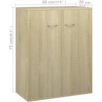 Salón Comedor Dormitorio Casa Hogar Oficina Mara Contrachapada Roble Sonoma 60x30x75 cm - details 4
