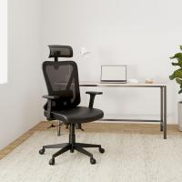 Despacho Respaldo Bloqueable Entre 90 °   y 130 °    Soporte Lumbar Ajustable Malla Transpirable Oficina Estudio Negro - details 1