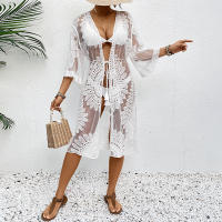 Manga de Kimono de Chiffon Bordado Boho Vestido de Playa para Mujeres Primavera/Verano 21 - details 9