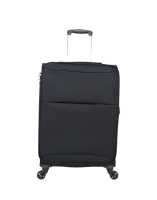 Maleta tamaño mediano Tela negra 66 x 44 x 25 cm Ultraligera 2,9 kg 4 360 °   ruedas giratorias - details 0