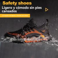 Zapatos De Seguridad Para Hombre Indestructibles Antipinchazos Transpirables Con Punta De Acero Ligeros Botas De Trabajo Con Suela De Goma - details 2